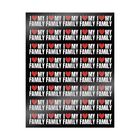 I Love My Family Gathering Reunion Celebration Wrapping Papers