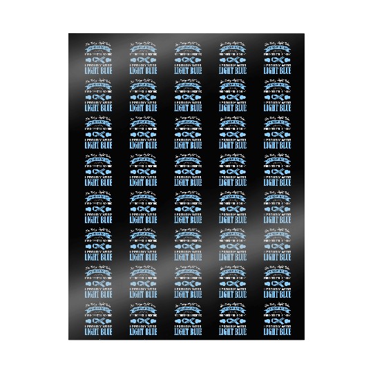 I Proudly Wear Light Blue Prostate Cancer Wrapping Papers