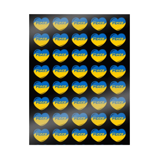 Heart peace ukraine flag colors Peace Wrapping Papers
