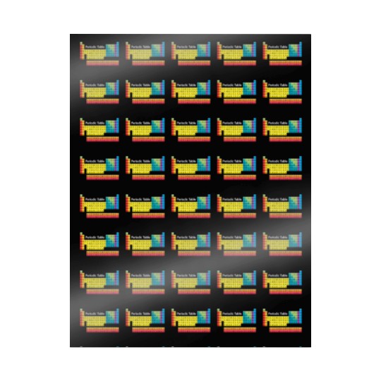 Color Periodic Table Of Elements Wrapping Papers
