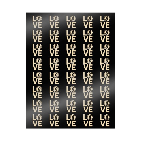 Modern Bitcoin Love Design Wrapping Papers