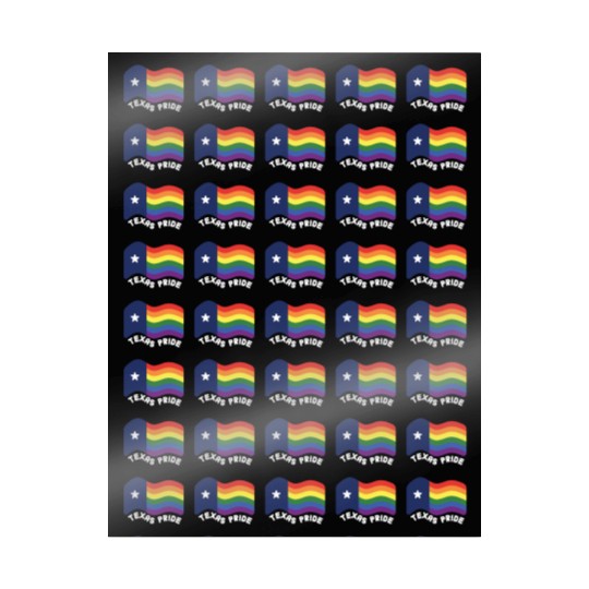 Rainbow Texas Flag Design for proud LGBT+ Texan Wrapping Papers
