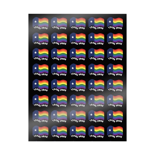 Rainbow Texas Flag Design for proud LGBT+ Texan Wrapping Papers