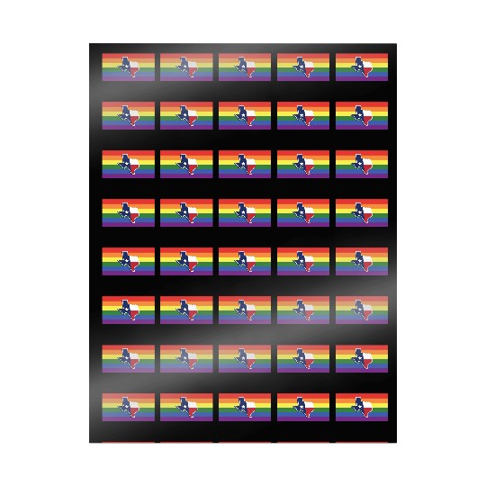 Texas Map Pride Flag Design for proud LGBT+ Texan Wrapping Papers