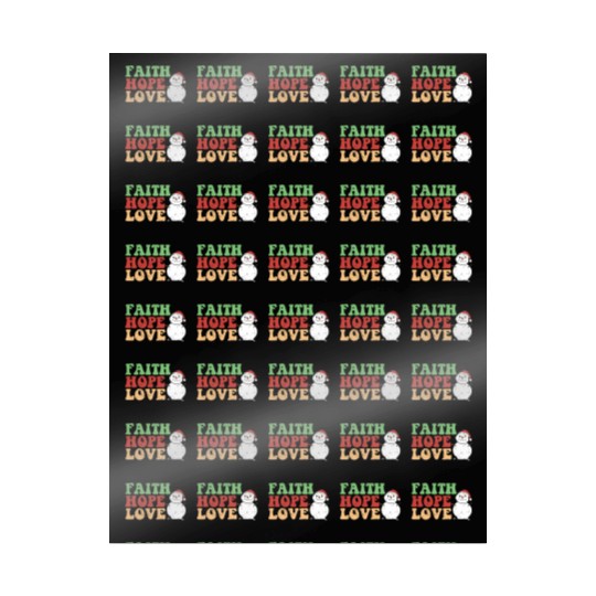Faith Hope Love Religious Family Christmas Wrapping Papers