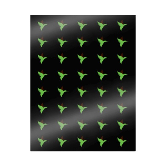 Green Bird Illustration Wrapping Papers