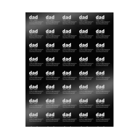 DAD Definition Funny Dad Gift Fathers Day Present Wrapping Papers
