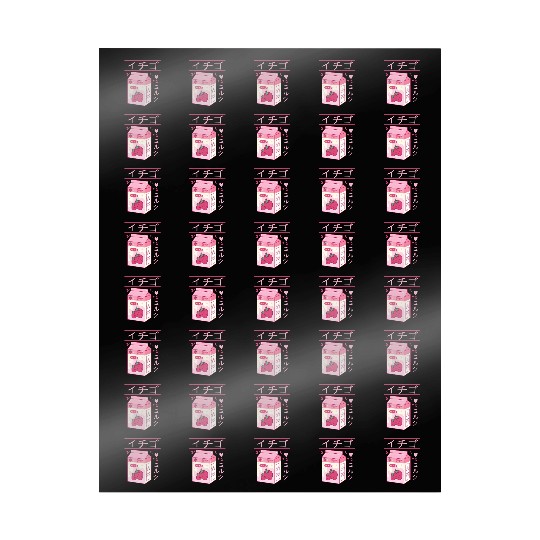 Japanese Strawberry Milk Drink Kawaii Kanji Vaporw Wrapping Papers
