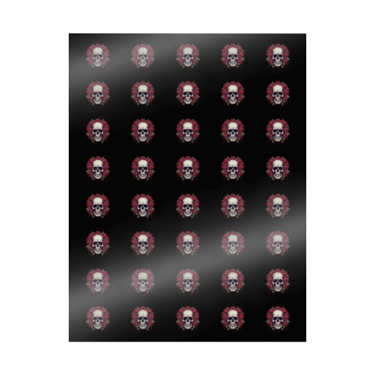 Skull rose grunge aesthetics goth roses gift Wrapping Papers