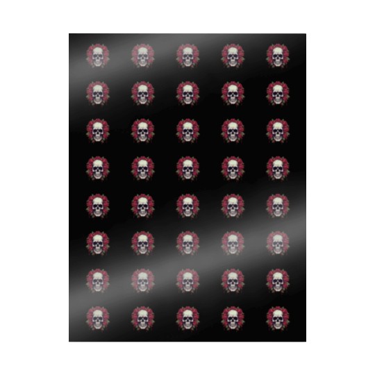 Skull rose grunge aesthetics goth roses gift Wrapping Papers