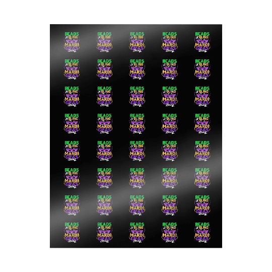 Beads & Bling It's A Mardi Gras Thing Carnival Par Wrapping Papers