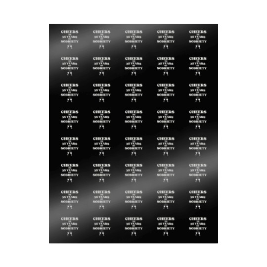Cheers to 35 YEARS of Sobriety Sober Humor Fun Cel Wrapping Papers