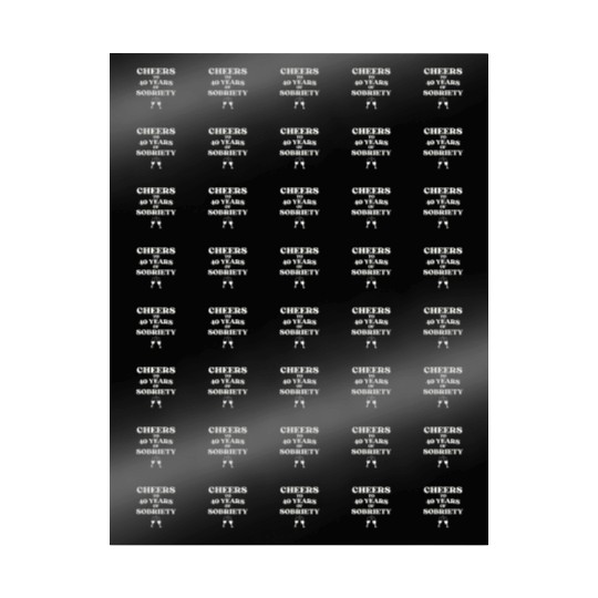 Cheers to 40 YEARS of Sobriety Sober Humor Fun Cel Wrapping Papers