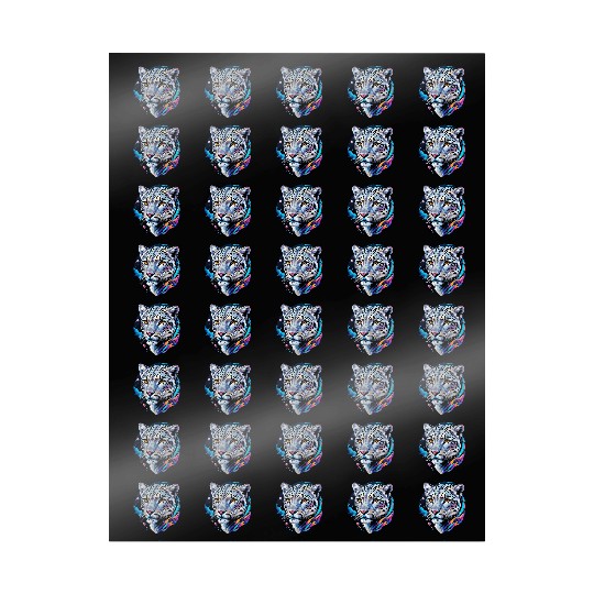 Cosmic Snow Leopard - Ethereal Animal Portrait Wrapping Papers