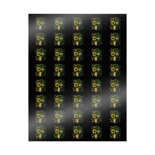 Garden Lover’s Floral Skull Wrapping Papers Green Thumb