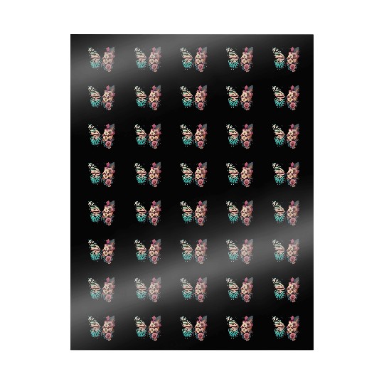 Metamorphora Butterfly Nature Flowers Branches Wrapping Papers