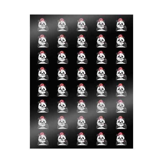 Panda Candy Cane Pastry Maker Gift Wrapping Papers
