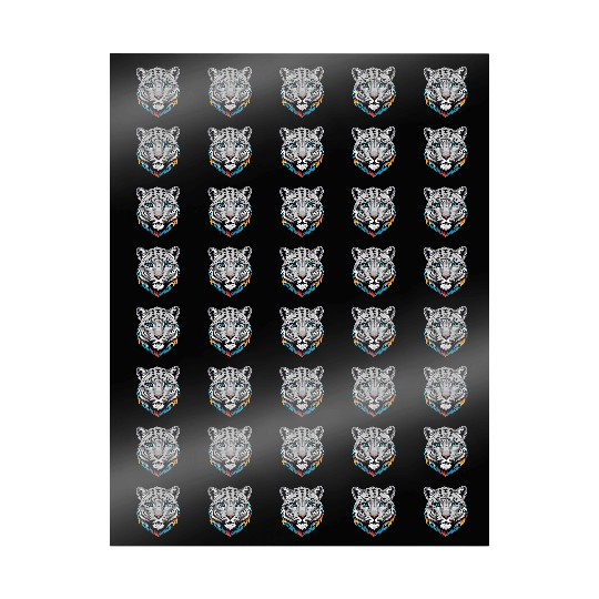 Majestic Snow Leopard Portrait - Exotic Wildlife Wrapping Papers