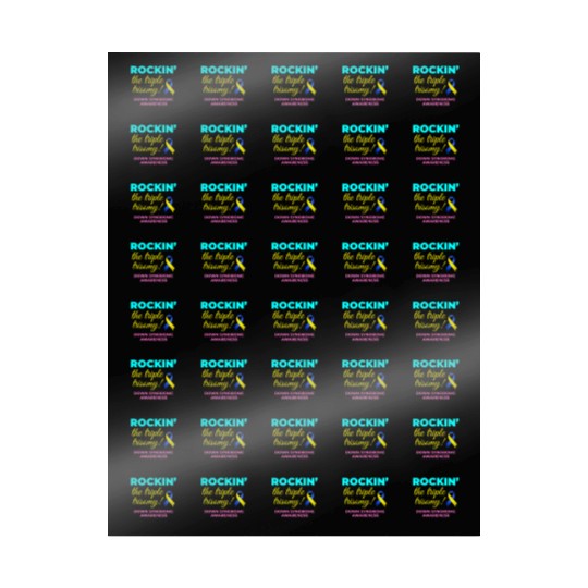 Down Syndrome Awareness Triple Trisomy Rock Wrapping Papers
