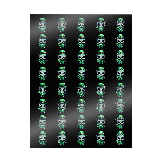 St. Patrick's Day Alien Extraterrestrial Wrapping Papers