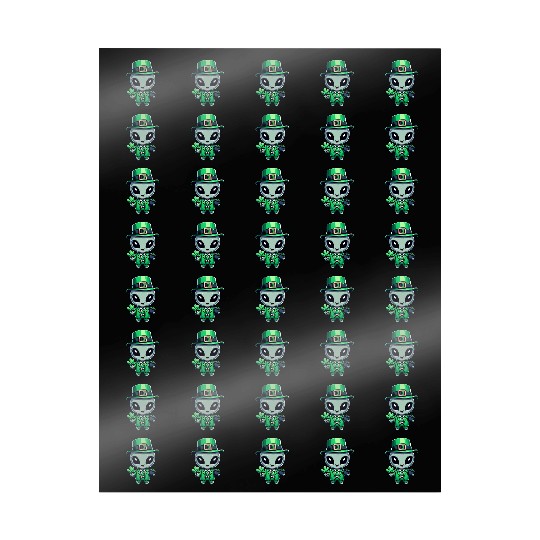St. Patrick's Day Alien Extraterrestrial Wrapping Papers