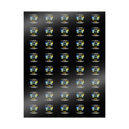 I Wear Blue Yellow Dad Down Syndrome Awareness Wrapping Papers