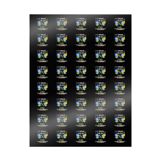 I Wear Blue Yellow Dad Down Syndrome Awareness Wrapping Papers