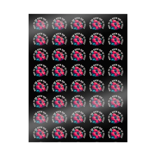 It's a beautiful day to be happy Hibiscus Spanish Wrapping Papers