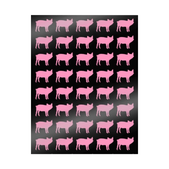 Pig Silhouette I Love pigs pink piggy piglet Wrapping Papers