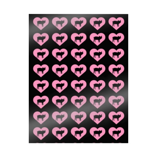 I Love Pigs pig heart piggy piglet silhouette Wrapping Papers