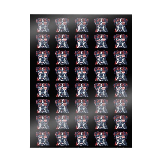 Boxer dog. American memorial day Wrapping Papers