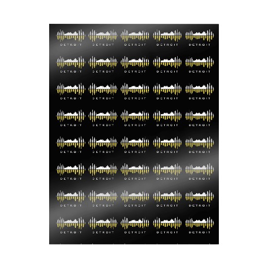 Detroit City Sound Waves Wrapping Papers