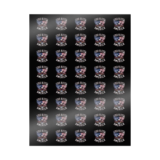 God Bless America Eagle Happy 4th Of July US Flag Wrapping Papers
