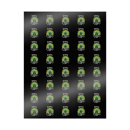 Happy St Patricks Day Rainbow Leopard Print Wrapping Papers