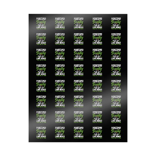 Landscaper Gardener Sanity Lawn Mower Wrapping Papers