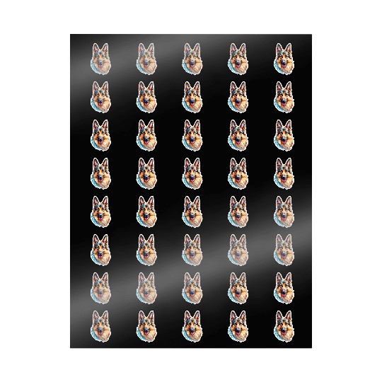 German Shepherd Watercolor Wrapping Papers