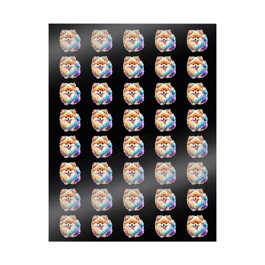 Pomeranian Watercolor Wrapping Papers