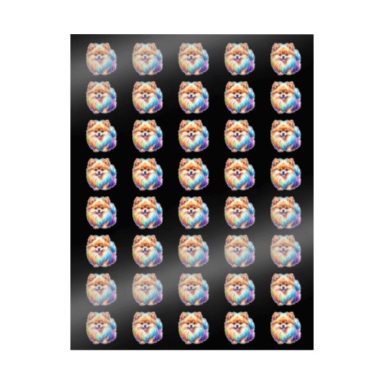 Pomeranian Watercolor Wrapping Papers