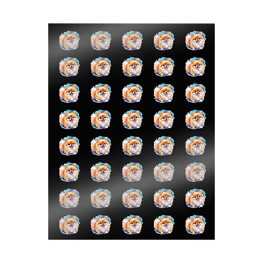 Pomeranian Watercolor Wrapping Papers