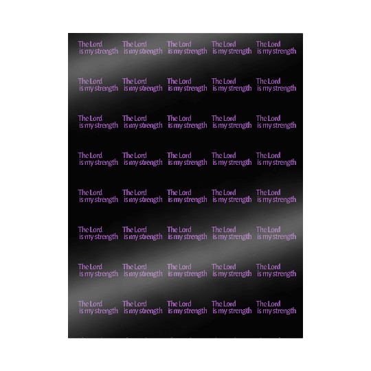 The Lord is my strength purple affirmation Wrapping Papers