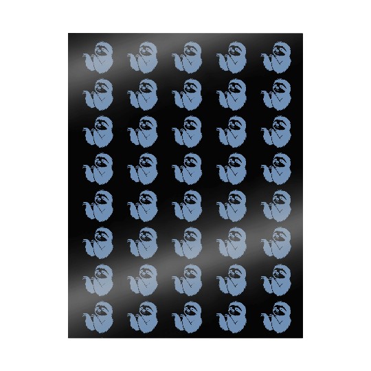 Cool sloth silhouette portrait face head Wrapping Papers