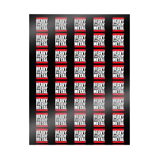 Heavy F#ckin' Metal Hard Rock Fun Music Text Quote Wrapping Papers