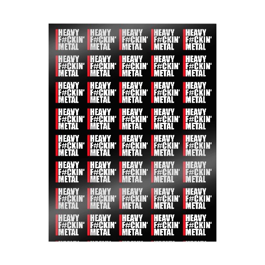 Heavy F#ckin' Metal Hard Rock Fun Music Text Quote Wrapping Papers