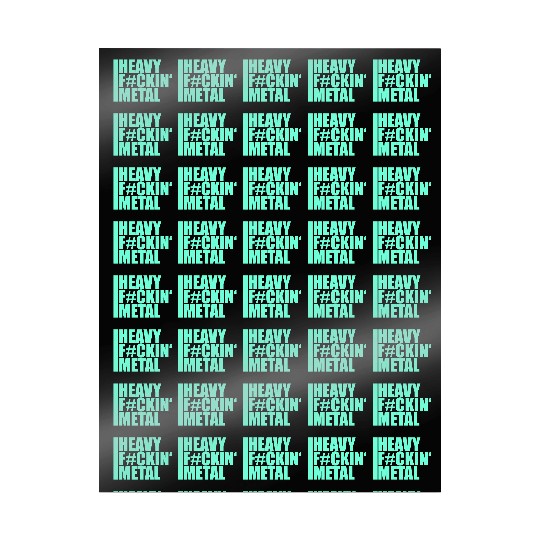 Heavy F#ckin' Metal Hard Rock Fun Music Text Quote Wrapping Papers
