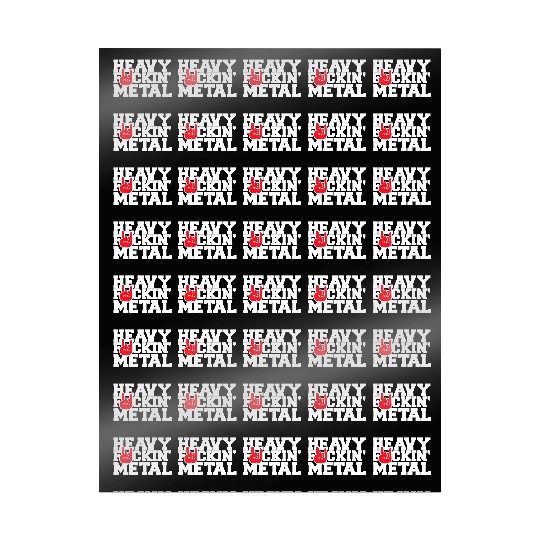 Heavy F#ckin' Metal Hard Rock Fun Music Text Quote Wrapping Papers