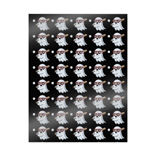 Halloween Ghost Baseball Player Wrapping Papers