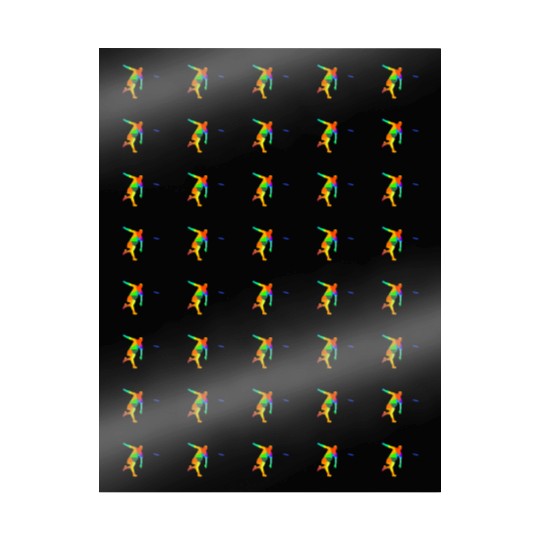 Ultimate Frisbee Rainbow Colors Polygon Sport Wrapping Papers