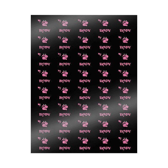 Funny pink number two for birthdays Wrapping Papers