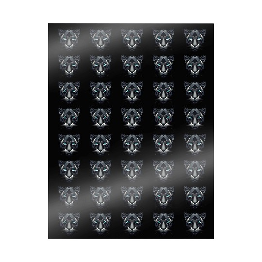 Geometric Black Panther - Power and Elegance Wrapping Papers
