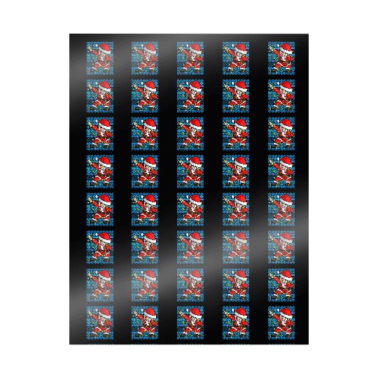 Dabbing Santa Christmas Lights Wrapping Papers